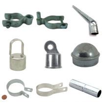 Chain link fence tension band, post cap, chain link fence accessories fittings parts single support arm